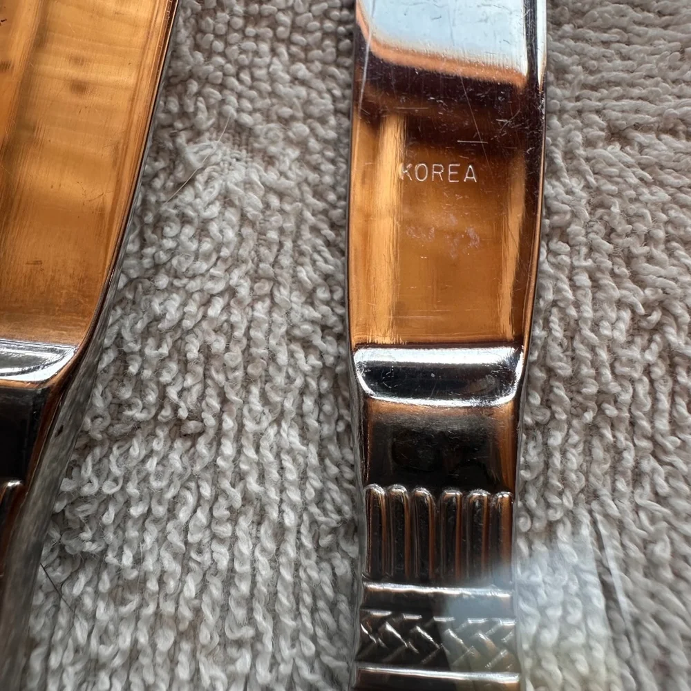 RARE Retroneu RTR37 18/8 Stainless Ridges Cross Hatch Dinner Knives